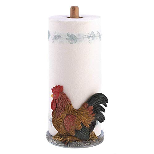 Country Red Rooster Paper Towel Holder by Alpenkok