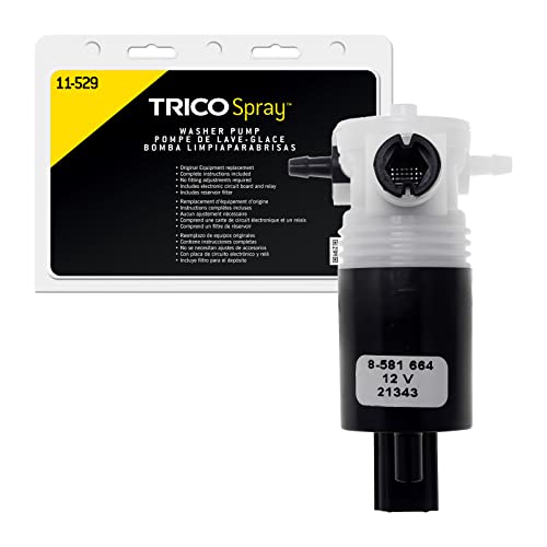 TRICO Spray Windshield Washer Pump (11-529) Fits Select Chrysler, Dodge, Ford, Jeep, Land Rover, and Lincoln Model Years