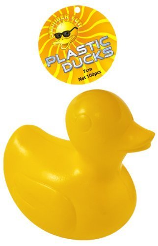 Henbrandt 100 Plastic Ducks 7Cm Yellow