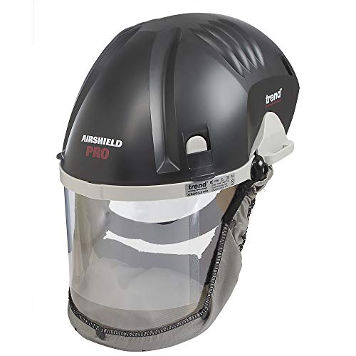 Trend Airshield Pro Full Faceshield, Dust Protector, Battery Powered, Air Circulating Mask for Woodworking, AIR/PRO
