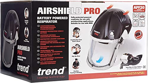 Trend Airshield Pro Full Faceshield, Dust Protector, Battery Powered, Air Circulating Mask for Woodworking, AIR/PRO | The Storepaperoomates Retail Market - Fast Affordable Shopping