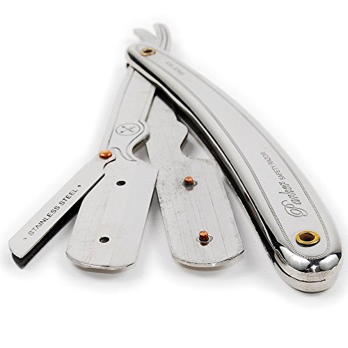 Parker Men’s SR1 Stainless Steel Straight Edge Razor With 5 Parker Platinum Blades | The Storepaperoomates Retail Market - Fast Affordable Shopping