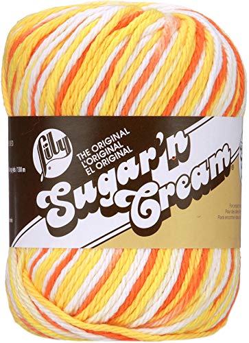 Lily Sugar’n Cream Super Size Ombres Yarn, 3 oz, Creamsicle, 1 Ball