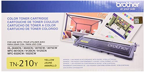Brother Genuine TN210Y Color Laser Yellow Toner Cartridge, (Package May Vary)