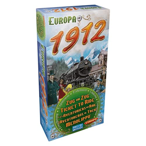 Ticket To Ride Europa 1912 Board Game EXPANSION Family Board Game Board Game For Adults And Family Train Game Ages 8+ For 2 To 5 Players Made By Days Of Wonder