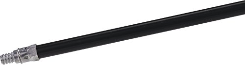 Carlisle FoodService Products 362027503 Flo-Pac Heavy-Duty Plastic Coated Steel Handle with Metal Tip, 15/16″ Diameter x 60″ Length, Black (Case of 12)