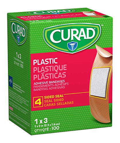 Curad Plastic Adhesive Bandage, 1″ x 3″, 100 Count