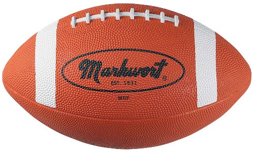 Markwort Official Size Rubber Football, Brown