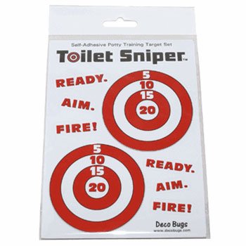 Toilet Sniper Potty Training Self-Adhesive Targets (Red & White)