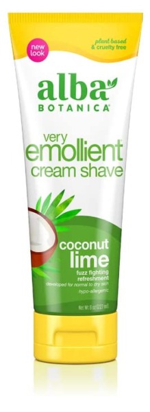 Alba Botanica Very Emollient Shave Cream Coconut Lime 8 oz (2-packs)