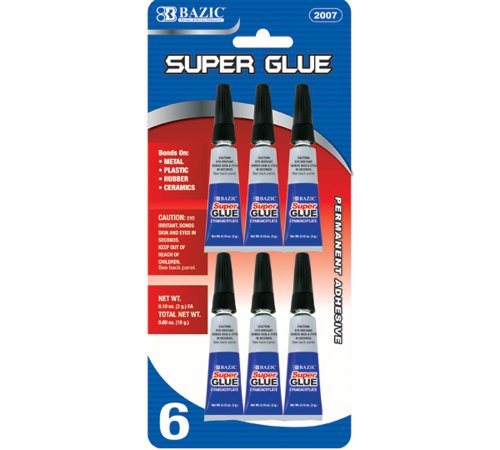 BAZIC Products 3g / 0.10 Oz. Super Glue (6/Pack)
