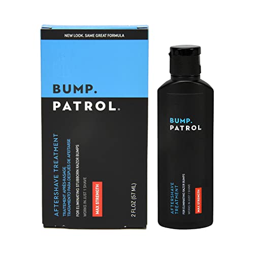 Bump Patrol Maximum Strength Aftershave Formula – After Shave Solution Eliminates Razor Bumps and Ingrown Hairs – 2 Ounces