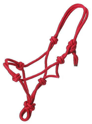 Tough 1 Miniature Poly Rope Tied Halter, Red, Medium
