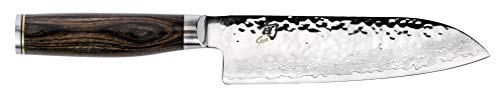 Shun Premier 7″ Santoku Knife Hand-Sharpened, Handcrafted in Japan, Light, Agile and Easy to Maneuver, 7-Inch, Silver