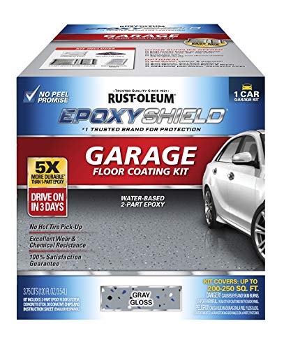 Rust-Oleum 251965 EPOXYSHIELD Garage Floor Coating, 1 Car Kit, Gray