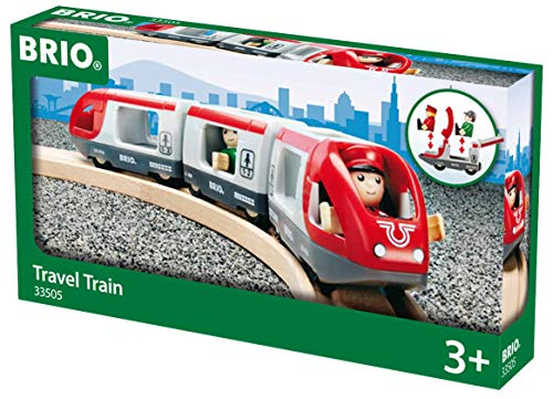 BRIO World 33505 – Travel Train – 5 Piece Wooden Toy Train Set for Kids Age 3 and Up