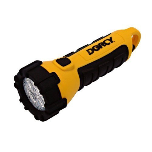 Dorcy 41-2510 Floating Waterproof LED Flashlight with Carabineer Clip, 55-Lumens, Yellow