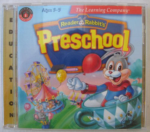 Reader Rabbit’s Preschool Ages 3-5 Educational CD-ROM Disk – Teaches letters – numbers – patterns and memory skills