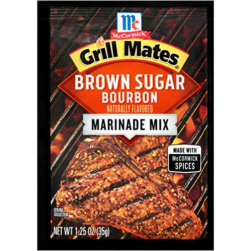 McCormick Grill Mates Brown Sugar Bourbon Marinade Mix, 1.25 oz (Pack of 12)
