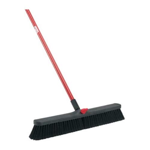 LIBMAN 801.0 Push Broom with Resin Block, Fine Duty Bristles, 24″