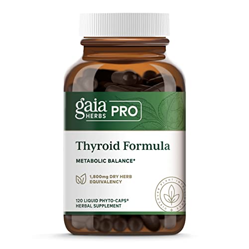 Gaia Herbs Thyroid Support – Made with Ashwagandha, Kelp, Brown Seaweed, and Schisandra to Support Healthy Metabolic Balance and Overall Well-Being – 120 Vegan Liquid Phyto-Capsules (40-Day Supply)