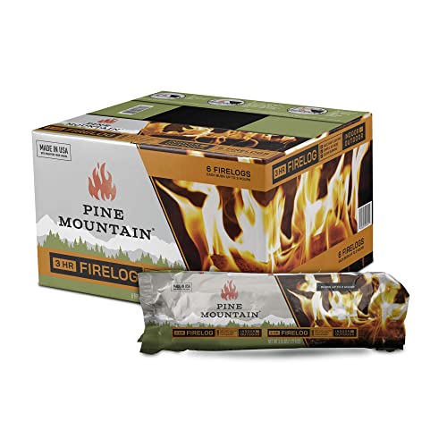 Pine Mountain 100% Natural Classic Firelog, 3-Hour Burn Time, 6 Logs