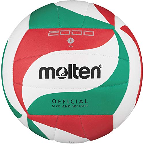 Molten Volley Ball – 5, White/Green/Red (V5M2000)