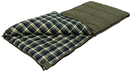 ALPS OutdoorZ Redwood -10 Degree Flannel Sleeping Bag, Green, 38 – x 80 -Inch
