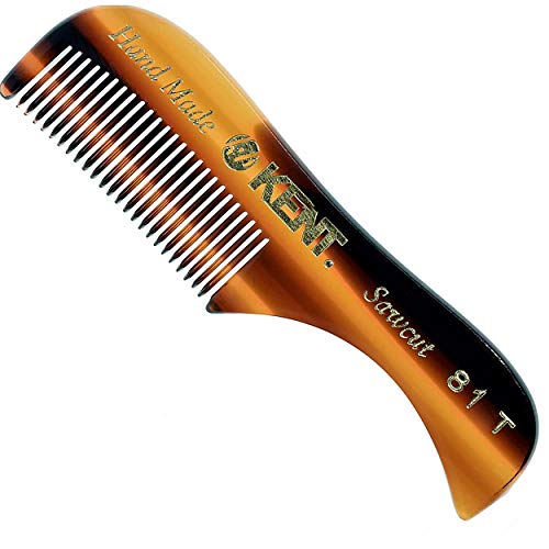Kent A 81T (2.8″) Pocket Comb & Beard Comb for Mustache and Beard – Travel Kit Beard Comb for Grooming/Beard Care – Fine Tooth Comb Mustache Comb Kent Comb for Mustache Kit Beard Grooming Styling Comb