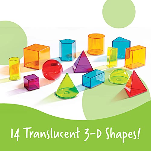 Learning Resources View-Thru Geometric Solids, Geometry Helper, 14 Pieces, Ages 8+ | The Storepaperoomates Retail Market - Fast Affordable Shopping