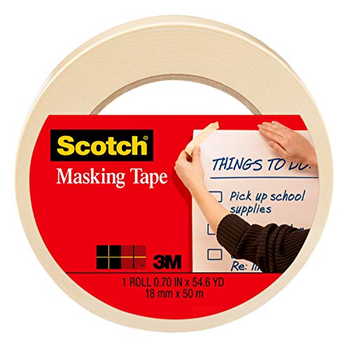 Scotch 3436 Home and Office Masking Tape, 0.75″ Width, 3/4-inch by 60 Yards