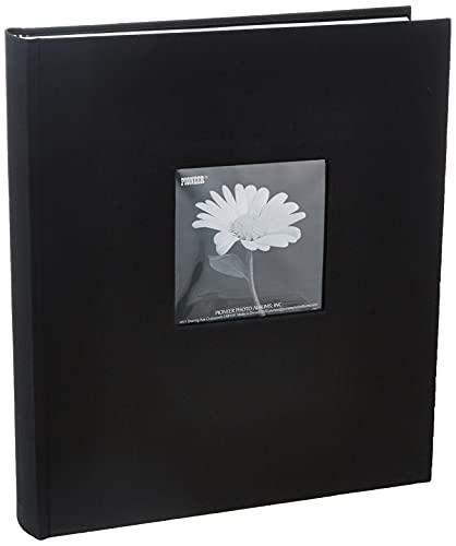 Fabric Frame Cover Photo Album 200 Pockets Hold 5×7 Photos, Deep Black
