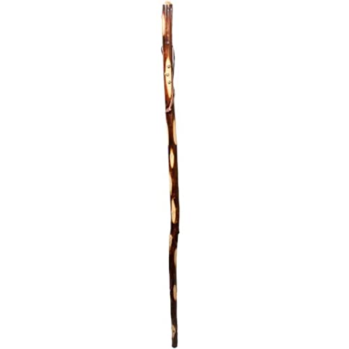 Natural Hardwood Hiking Stick for Children (Paw Prints & Strap), 36-inch (1-pc)