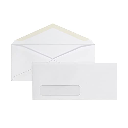 Office Depot® Brand Window Envelopes, Window On Bottom Left, #10, 4 1/8″ x 9 1/2″, White, Box Of 500