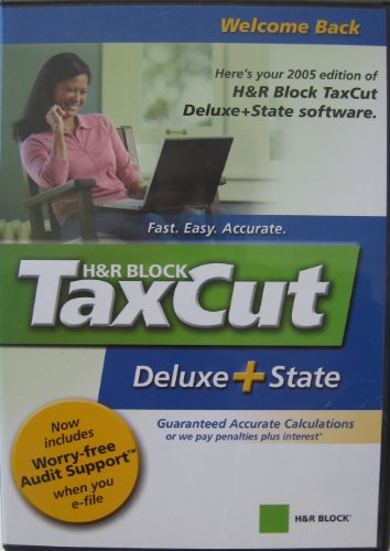 H&R Block TaxCut Deluxe + State – CD-ROM – Filing Edition for the 2005 Tax Year – For Windows 98/ME/2000/XP