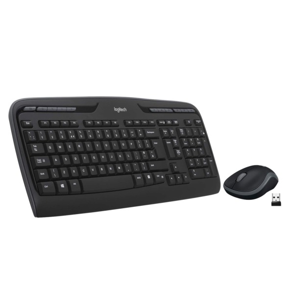 Logitech MK320 Wireless Desktop Keyboard and Mouse Combo — Entertainment Keyboard and Mouse, 2.4GHz Encrypted Wireless Connection, Long Battery Life (Discontinued by Manufacturer)