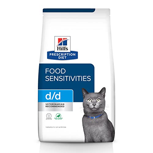 Hill’s Prescription Diet d/d Food Sensitivities Duck & Green Pea Formula Dry Cat Food, Veterinary Diet, 3.5 lb. Bag