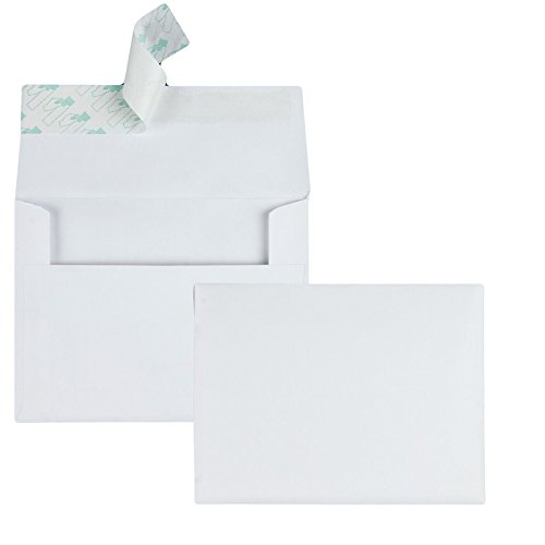 A2 Invitation Envelopes with Self Seal Closure, 4-3/8″ x 5-3/4″, 24lb White, Quarter Fold Sized Envelopes Ideal for Invitations, Photos, Wedding Announcements, RSVPs and Greeting Cards, 100 per Box (10740)