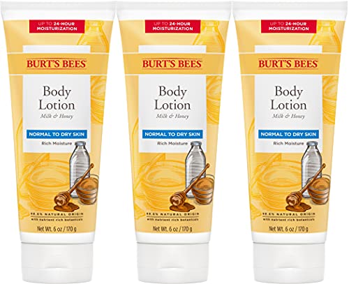 Burt’s Bees Hand Cream for Dry Skin, Unscented, Ultimate Care with Baboab Oil, Milk & Honey 6 Ounce (Pack of 3) (Packaging May Vary)
