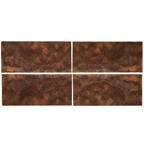 Walnut Burl 4 Way Match Veneer Pack, 8×18 4pc