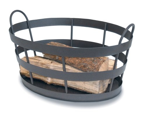 Minuteman International Shaker, Graphite Firewood Log Basket Bin Holder