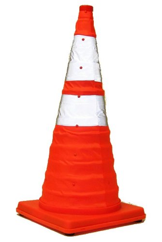 Eurow Reflective Collapsible Safety Cone, 28 Inches