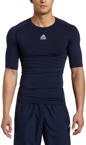 adidas Men’s Techfit Cut & Sew Short-Sleeve Top (Collegiate Navy, XX-Large)
