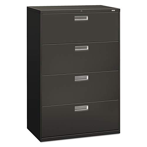 HON 600 Series Four-Drawer Lateral File, 36w x19-1/4d, Charcoal