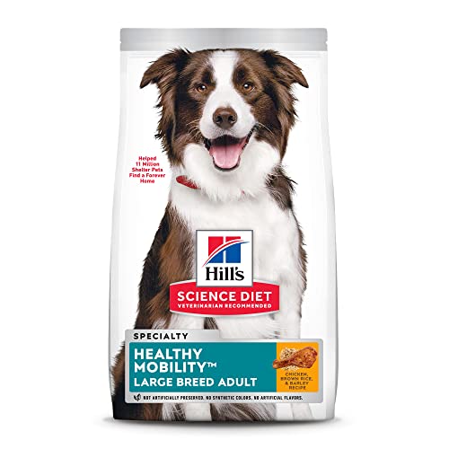 Hill’s Science Diet Dry Dog Food, Adult, Large Breed, Healthy Mobility for Joint Health, Chicken Meal, Brown Rice & Barley Recipe, 30 lb. Bag