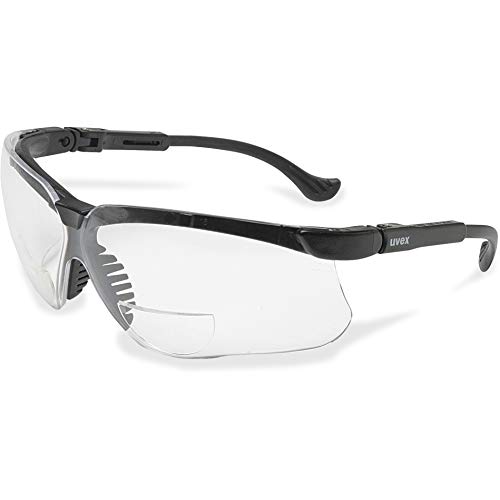 Uvex by Honeywell Genesis Series Reader Style Safety Glasses, S3763, Black/Clear
