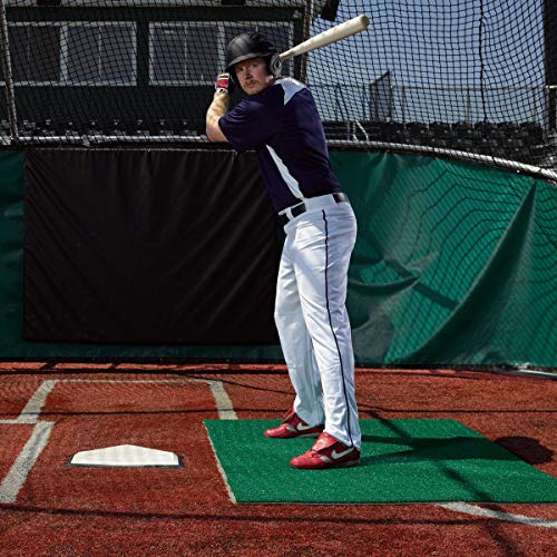 On Deck Sports 3′ x 7′ Indoor/Outdoor Baseball Softball Green Batting and Hitting Mat Pro – Green