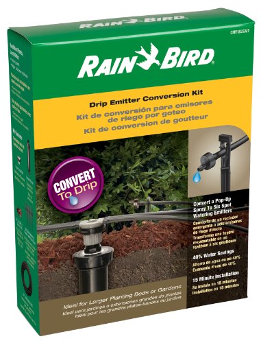 Rain Bird CNV182EMS Drip Irrigation Sprinkler Conversion Kit, 1800 Series Pop-Up to 6 Drip Emitters with 1/4″ Tubing
