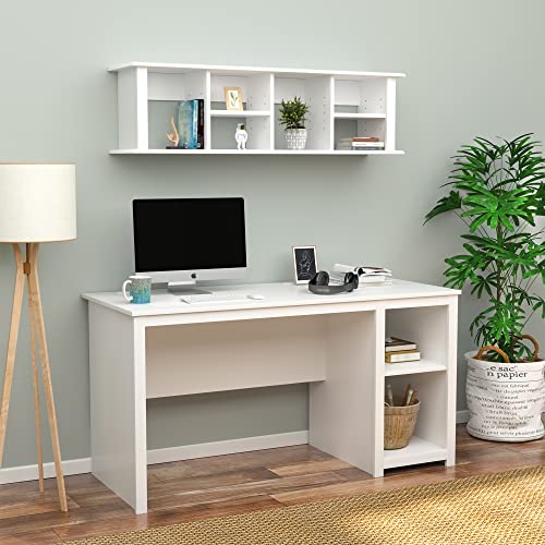 White Wall Mounted Desk Hutch | The Storepaperoomates Retail Market - Fast Affordable Shopping