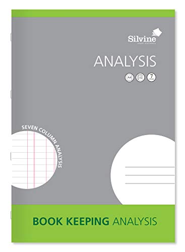Silvine A4 Book Keeping Analysis, 32 Pages Printed ‘Analysis’ 7 Columns – Ref SJA4A